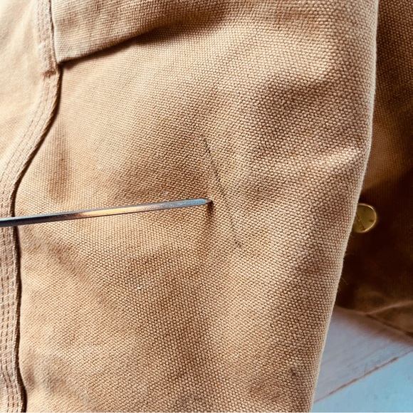 Carhartt Men’s Traditional Duck Jacket J002 Corduroy Collar Size XL - Picture 9 of 13